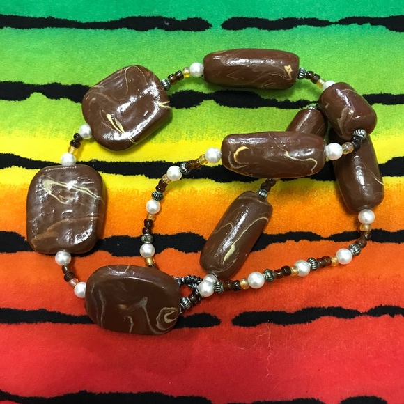 Ceramic Boho Vintage Rare One of Kind Handmade Necklace - Picture 12 of 16